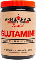 Arms Race Nutrition L-Glutamine Powder, 5000mg, 60 Servings, Unflavored