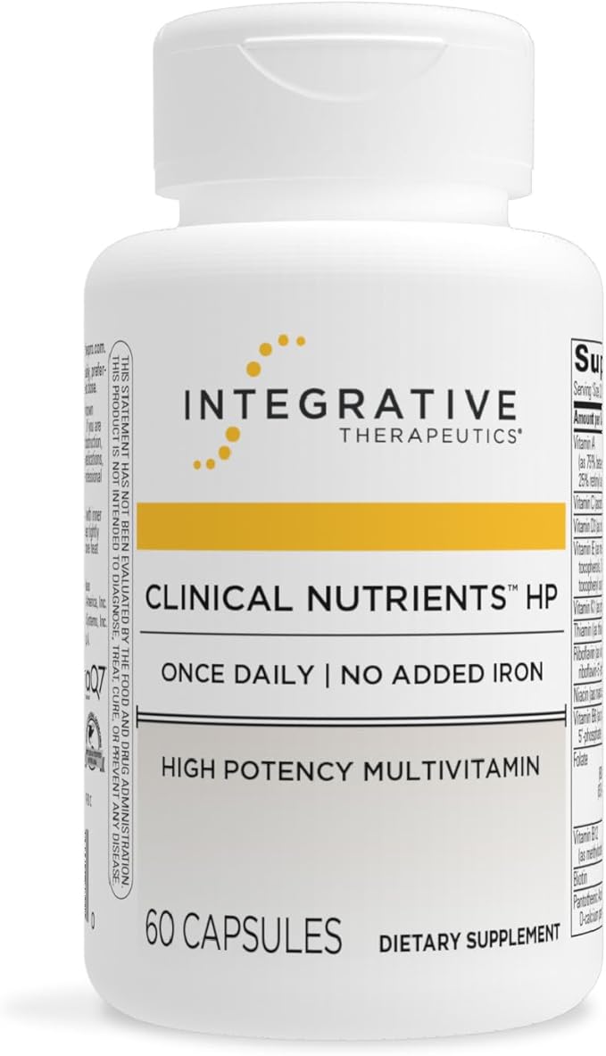 Integrative Therapeutics Clinical Nutrients HP - Daily Multivitamin with Antioxidant Support* - No Added Iron - Easy to Swallow - 60 Count (Pack of 1)