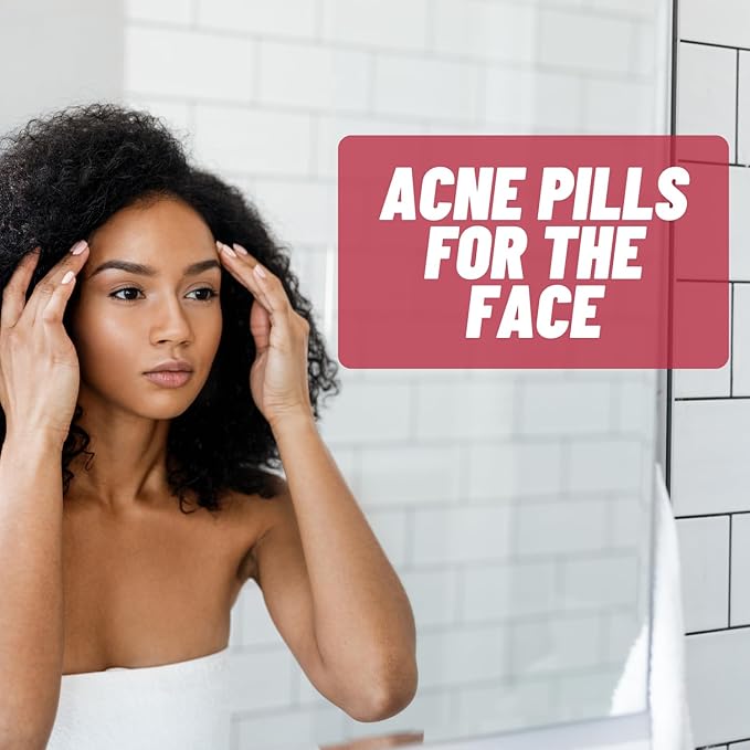 Acnetame Acne Pills- Acne Tame Supplement- Clear Skin Vitamins Pill for Oily Skin Treatment, Hormonal Blemishes, Anti Spots & Cystic Acnes Supplements for Women, Men, Teens & Adults- 60 Oral Tablets