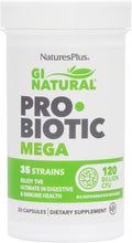 NaturesPlus GI Natural Probiotic Mega - 30 Capsules - Digestive & Immune Health - Gluten Free - 30 Servings