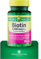 Biotin 5000 mcg 120 Softgels – High Potency Biotin Supplement, Vitamin B7 for Hair Skin Nails Vitamins for Women, Vitaminas para el Cabello (Pack of 2)
