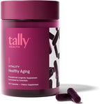 Tally Health Vitality Longevity Formula – Spermidine + Fisetin + Quercetin + Resveratrol + Calcium Alpha-Ketoglutarate | Supports Cellular Renewal, Healthy Aging, Energy & Autophagy | 120 Capsules