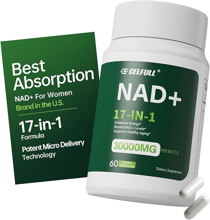 CELFULL NAD+ Supplement for Immune Support Anti-Aging Boost Energy& Chronic Fatigue Supplements