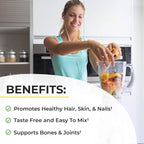 Multi Collagen Protein Powder for Men & Women - Grass Fed Collagen Peptides Powder for Women & Men with Types I & 3 plus Naturally Occurring Amino Acids - Hydrolyzed Easy to Mix & Unflavored (16oz)
