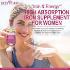 Iron Supplement for Women - High Absorption Iron Supplement with Vitamins C for Iron Level & Energy Support - Stomach Friendly Iron Softgels - Vegan | Non-GMO | Gluten Free | 60 Days Supply