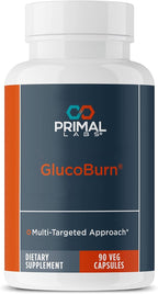 Primal Labs GlucoBurn Support Supplement with White Mulberry Leaf Extract and Alpha Lipoic Acid, 90 Veg capsules