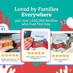 FIRST DAY Toddler Tribiotic Gummies (Ages 2-3) | Kids Probiotic Gummies | 3 in 1 Pre + Pro + Postbiotics for Kids Digestive & Immune Health - Kiwi, 60 Counts (30 Days Supply)