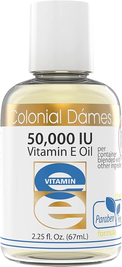 Colonial Dames High Potency 50,000 IU Vitamin E Oil Blend – is an Ideal Antioxidant Skin Therapy Oil for Whole Body.