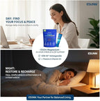 ESUNM Calm Magnesium Drink Mix Packets, Magnesium Glycinate with KSM-66 Ashwagandha, L-Theanine, GABA, Saffron & Vitamin D3, Relaxation, Mood & Sleep Support, Raspberry Lemonade, 20 Stick Packs