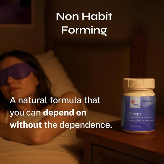 Sleep Aid Without Melatonin - Non Habit Forming Natural Sleep Support - Magnesium, L-Theanine, Apigenin - Stay Asleep and Wake Refreshed