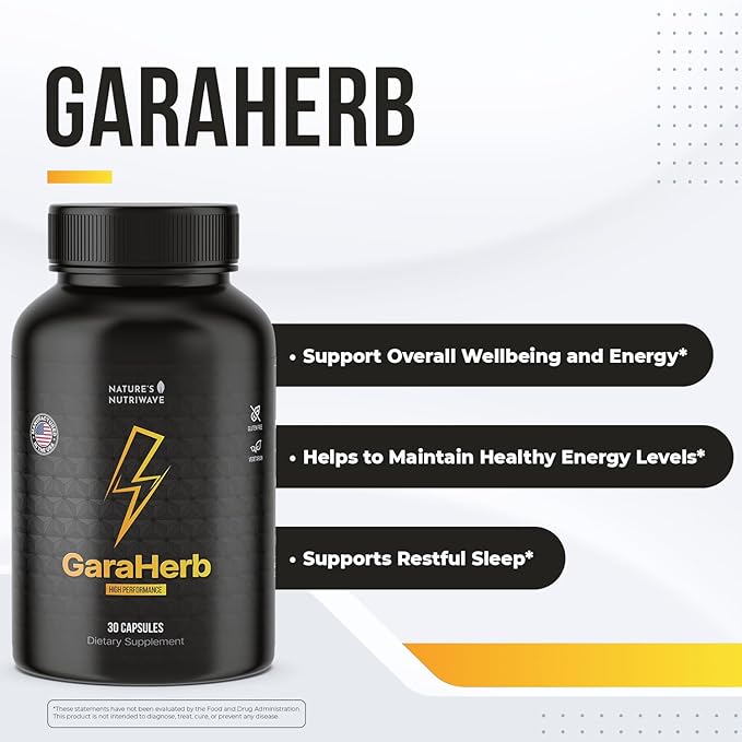 Garaherb – Daily Botanical Supplement with L-Citrulline, Maca, Velvet Bean, Pine Bark & Zinc – Natural Non-GMO Stimulant-Free Formula – Made in USA – 30 Capsules, 3 Month Supply