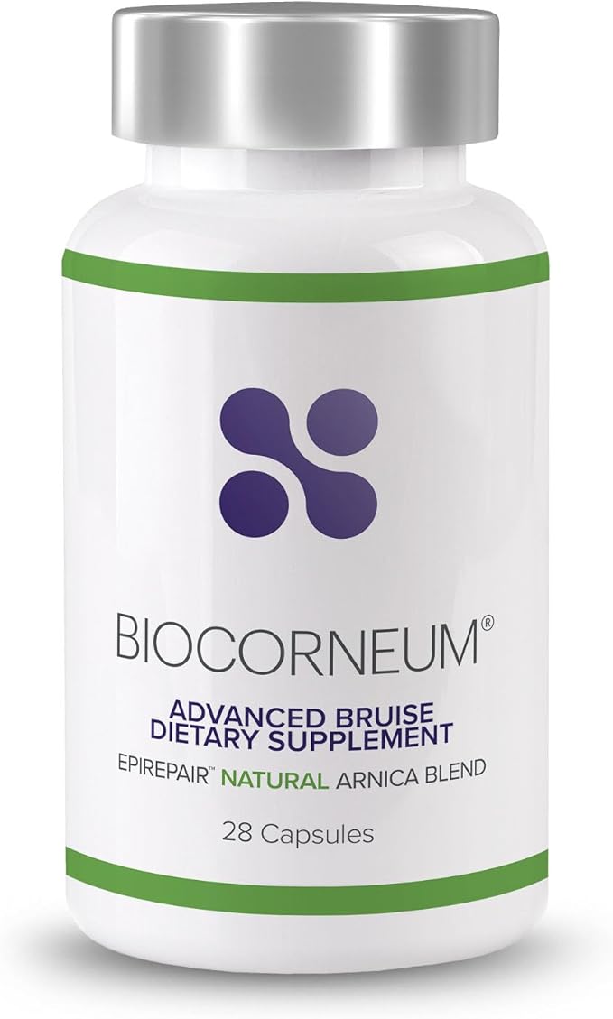 BIOCORNEUM Advanced Bruise Dietary Supplement – Internal Support for Visible Bruise Recovery – Professional-Grade Bruise Remedy with Arnica, Bromelain & Vitamins K1, K2, C & Zinc – 28 Capsules