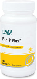 Klaire Labs SFI Health P-5-P Plus Magnesium - 30 Milligrams of Bioactive Vitamin B6 Pyridoxal-5-Phosphate with TRAACS Magnesium, Hypoallergenic (100 Capsules)