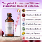 Cranberry & D-Mannose Drops for Women - Urinary* Tract Support - Liquid Herbal Tincture Supplement - Sugar-Free, Fast Absorption, 2 fl oz