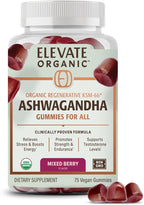 Regenerative Fermented KSM-66 Ashwagandha Vegan Gummies with Acti Veda™, Mixed Berry (600mg, 25 Servings), Up to 150% More Effective Than KSM-66 Alone