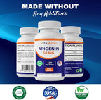 Vitamatic 2 Pack Apigenin 50mg - 120 Vegetarian Capsules - Bioflavonoid Support Prostate Health, Metabolism & Relaxation (Total 240 Capsules)