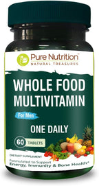 Pure Nutrition Whole Food Multivitamin for Men and Triple Ginseng 790mg form a powerful combo to support support energy, strength and overall wellness. Multivitamin for men 60 Tabs + Triple Ginseng 12