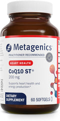 Metagenics CoQ10 ST-200 Supplement - High Absorption 200 mg Ubiquinone - Supports Heart, Energy & Antioxidant Health* - Non-GMO, Gluten-Free, Soy-Free - GMP Certified Facility - 60 Softgels