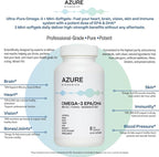 Omega-3 Supplement-High Potency EPA/DHA Fish Oil- Supports Brain, Heart, Vision, Skin, Immunity, Blood Pressure & Bones/Joint*-Molecularly Distilled, Ultra-Purified-120 Easy to Swallow, Mini Softgels