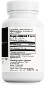 DAVINCI Labs Alpha Lipoic Acid 300 - Dietary Supplement to Support Metabolism and Healthy Collagen Levels - with 300 mg Alpha Lipoic Acid per Capsule - Gluten-Free - 60 Vegetarian Capsules