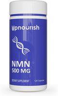 UpNourish NMN 500mg 120 Capsules - Beta Nicotinamide Mononucleotide NAD Supplement - Nicotinamide Riboside Alternative for Women & Men