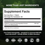 The Wellness Project (TWP Liposomal KSM-66® Ashwagandha 600mg (Root-only Extract) – 2-Month Supply | Supports Calm, Energy & Relaxation | Comes with Certificate of Analysis | Pack of 60 Tablets