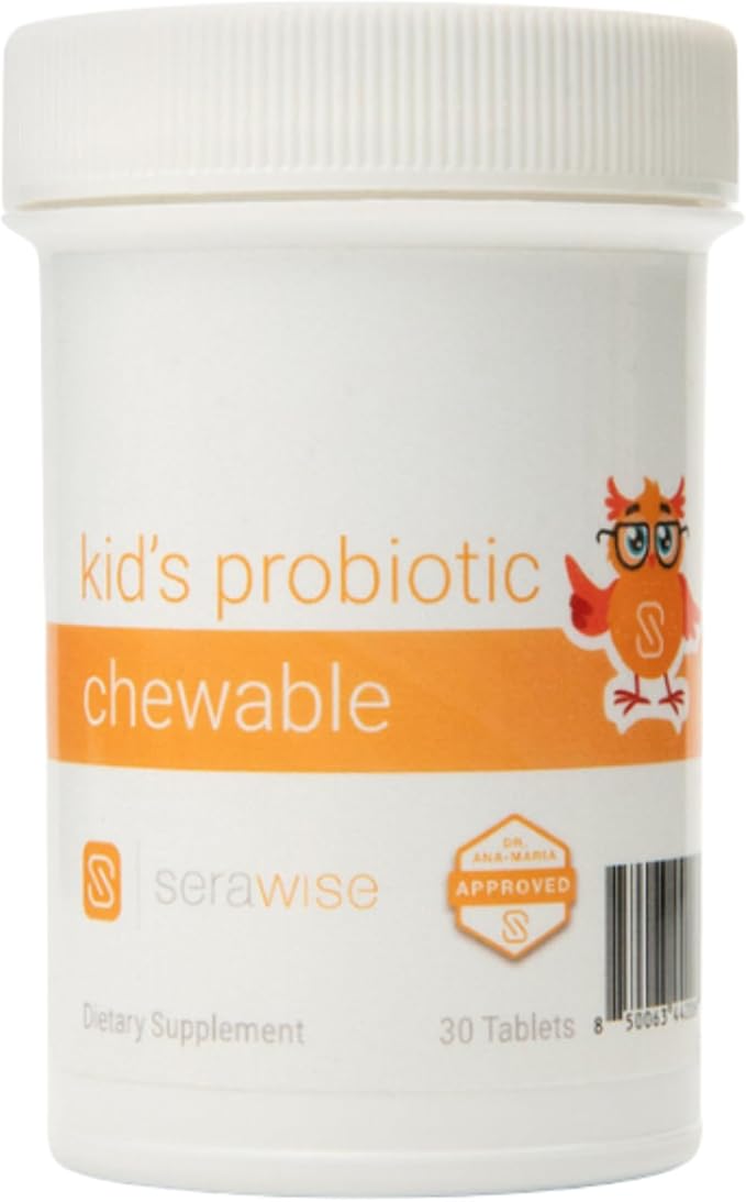 Kid’s Probiotic Chewable by Dr. Ana Maria Temple | Synergistic Probiotic Formula Offering 10 billion (CFUs) Per Dose | 11 Diverse Strains | Natural Mixed Berry Flavor 30 Chewable Tablets