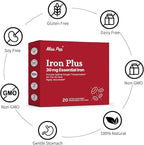 Iron Supplement, 30 Mg Iron Supplement for Women and Men, Promotes Red Blood Cell Production, Supports Iron Deficiency in Adults, 20 Ready-to-Drink Powder Sachets
