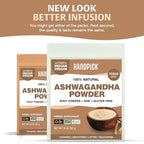 HANDPICK Ashwagandha Root Powder (397g/14oz) No Fillers, No Additives | Finest Grade A Root Powder - Withania Somnifera | Non-GMO & Raw from India
