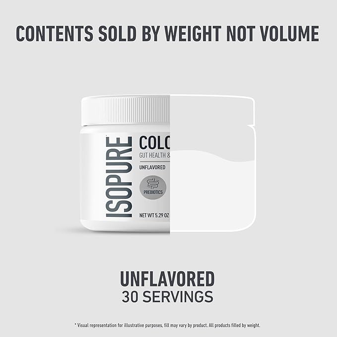 Isopure Colostrum + Gut Health & Immune System Support, 30 Servings (Pack of 1)