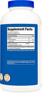 Nutricost Psyllium Husk 1500mg Per Serving, 500 Capsules - Non-GMO & Gluten Free