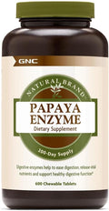 GNC Natural Brand Papaya Enzyme, 600 chewable Tablets