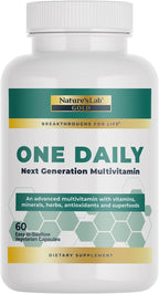 Nature's Lab Gold One Daily Multivitamin - Contains 19 Essential Vitamins & Minerals including Vitamin C, D3 & Zinc - 60 Capsules (2 Month Supply)