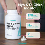 Nutricost Myo Inositol & D-Chiro Inositol for Women 2000mg, 120 Capsules, 2000mg Myo & 50mg D-Chiro Per Serving, 30 Servings, Vegetarian Friendly, Non-GMO & Gluten Free