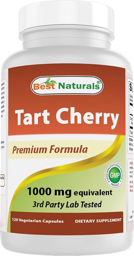 Best Naturals Tart Cherry Extract 1000 mg (Non-GMO) Veggie Capsules - Promotes Healthy Uric Acid Levels Within Normal Range, Healthy Joint Function & Promotes Healthy Sleep Cycle, 120 Count