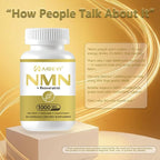 NMN Resveratrol Supplement, 1000mg, 99% Purity, NAD+ for Anti-Aging, DNA Repair, Cellular Energy and Immune Support, 30 Capsules