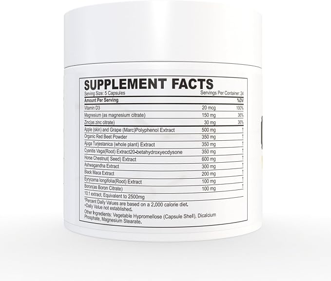 Velmira® King Maker Supplement for Men & Women 13-in-1.Sugar-Free.Energy Support.Muscle Recovery.Health Support- Zinc-Tongkat Ali-Maca-Magnesium-Vitamin D3.Supplement.120 Capsules-(1) kin.Pack of 1