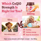 (180 Count) CoQ10 Gummies 300mg Sugar-Free | High Absorption Coenzyme Q10 Supplements with Omega-3, Vitamin E & Black Pepper | Heart, Fertility & Energy | 6 Month Supply, Strawberry Flavor