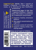 Quantum Nutrition Labs L-Theanine Extra Strength - Pure L Theanine Supplement 200mg, Focus & Energy for Men & Women, Amino Acid for Relaxation, Natural Support for Adults & Kids - 60 Vegan Capsules