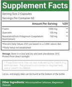 Fisetin Quercetin Resveratrol Supplement, 1,200 mg, 120 Veggie Capsules 100% Vegetarian, Non-GMO & Gluten Free (3)