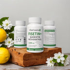 Fisetin Quercetin Resveratrol Supplement, 1,200 mg, 120 Veggie Capsules 100% Vegetarian, Non-GMO & Gluten Free