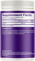 AOR L-Glutamine Powder 5000mg, 450g (90 Servings) – Clean Amino Acid for Active Lifestyles & Daily Wellness Support, Product of Canada