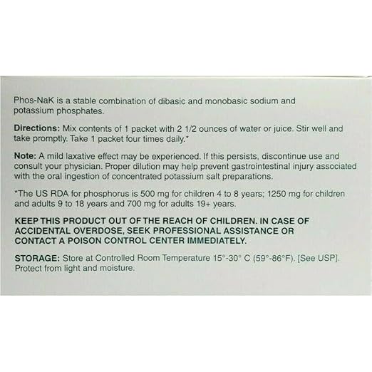 MCK27102700 - Cypress Pharmaceutical Phos-NaK Dietary Supplement Sodium/Potassium/Phosphorus 160 mg - 280 mg - 250 mg Unit Dose, Oral Powder Concentrate Packet Fruit Flavor