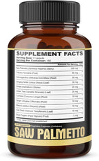 11in1 Saw Palmetto Capsules with Ashwagandha, Turmeric, Tribulus, Maca, Green Tea, Ginger, Holy Basil & More - Healthy Prostate & Hair Support - 180 Count 6-Month Supply