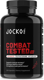 Jocko Fuel Test Booster for Men - Natural Endurance, Stamina, & Strength Booster - Muscle Builder for Men & Nitric Oxide Support with Ginger Root, Shilajit, & Tongkat Ali, 120ct (30 Servings)