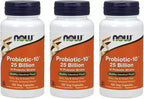 NOW Foods Probiotic-10 25 Billion, 100 Count (Pack of 3)