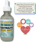 Baja Liquid Electrolytes | Ultra-Concentrated Drops (2 oz) -Natural Organic Non GMO | 100 Servings- Keto Vegan Paleo GLP 1- BAHA Minerals w- Magnesium Potassium (2oz Glass Dropper)
