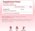 Tomato Based Lycopene Supplement - Extra Strength Lycopene 50mg Non-GMO Super Potent Antioxidant and Carotenoid Heart and Prostate Health Supplement for Men - Made in a cGMP US Lab (Lycopene)