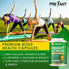 PRETANT-Growth Capsules to Grow Taller - Height Increase Maximizer with Calcium for Bone Strength -Natural Get Taller Supplement - Dietary Edible Healthcare Fitness