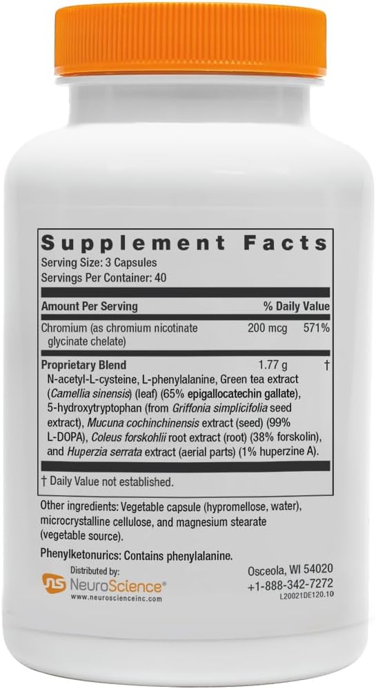 Neuroscience Daxitrol Essential - Appetite Suppressant and Metabolic Support with Amino Acids, Botanicals & Vitamins - Supports Satiety, Fat Breakdown, Combat Cravings & Curbs Appetite (120 ct)